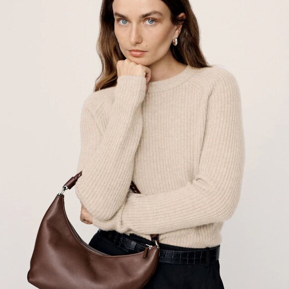 Jenni Kayne Cream Crew Neck Sweater - Picture 2 of 8